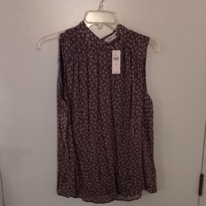 Cloth & Stone Purple Floral Blouse